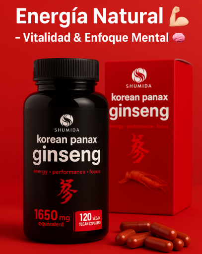 🌟 GINSENG ROJO – ENERGÍA, VITALIDAD Y BIENESTAR 💊