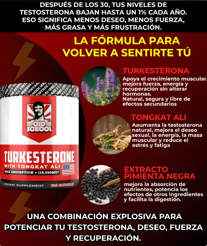 TURKESTERONE--DESPIERTA TU PODER MASCULINO🔥
