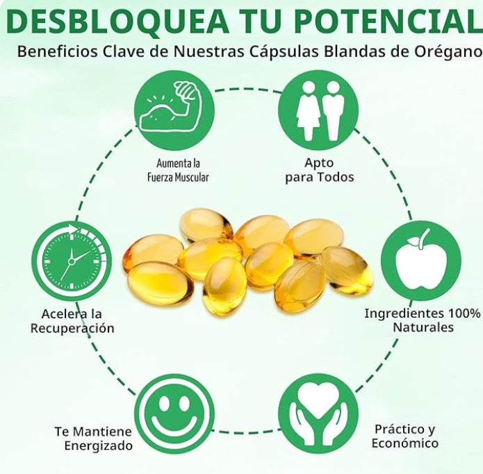 🌿 OREGANO OIL + BLACK SEED OIL 6000 MG 🌿 🔥 COMBATE HERPES, CÁNDIDA Y VIRUS DE FORMA NATURAL 💊