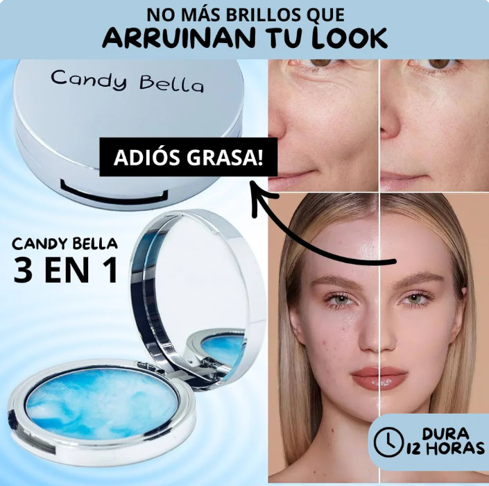 CANDY BELLA-GEL PRENSADO PARA CONTROL DE GRASA FACIAL🍬