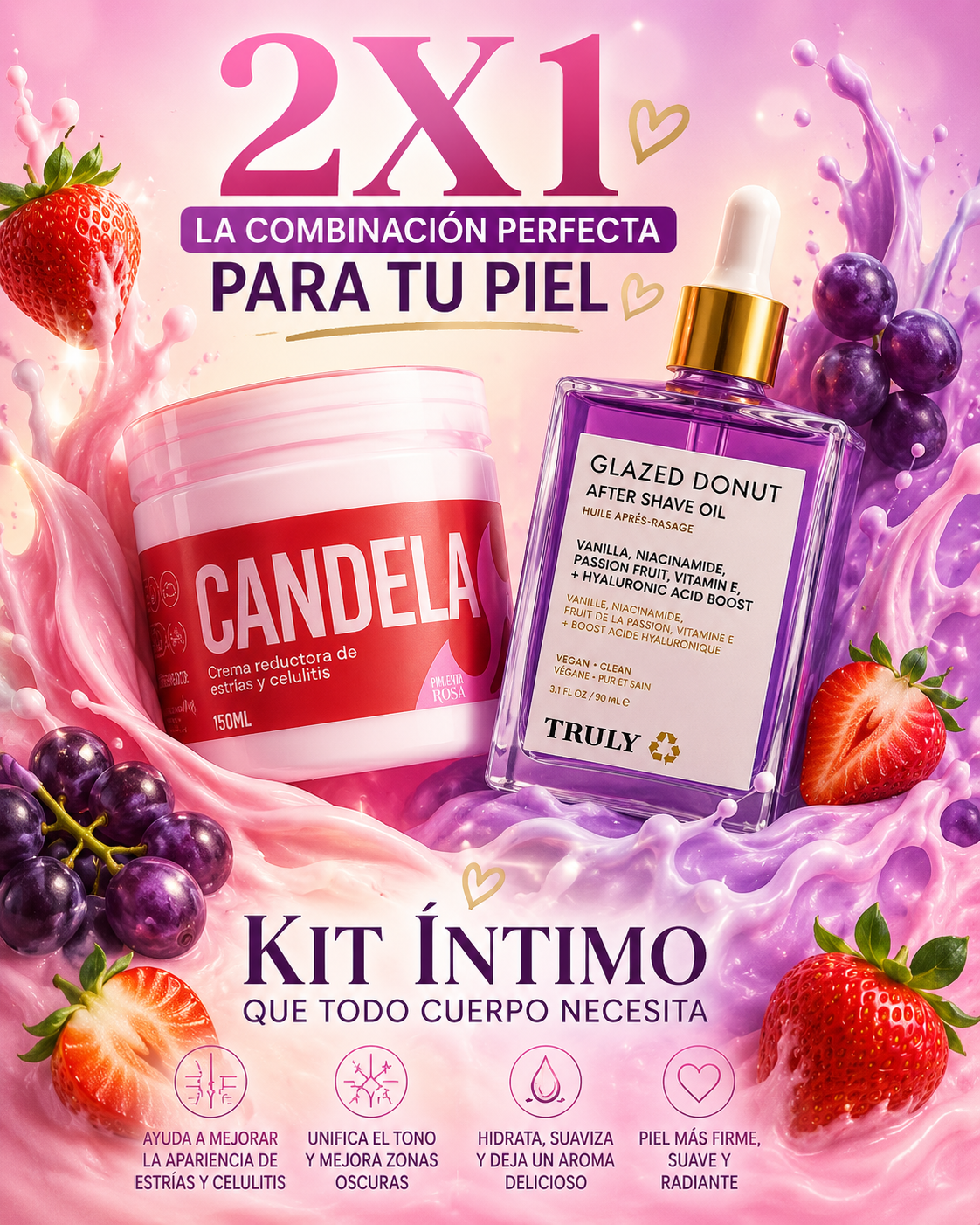 🌸 ESTRÍAS + ZONAS OSCURAS: LA RUTINA ÍNTIMA QUE TU PIEL TE AGRADECERÁ🌸