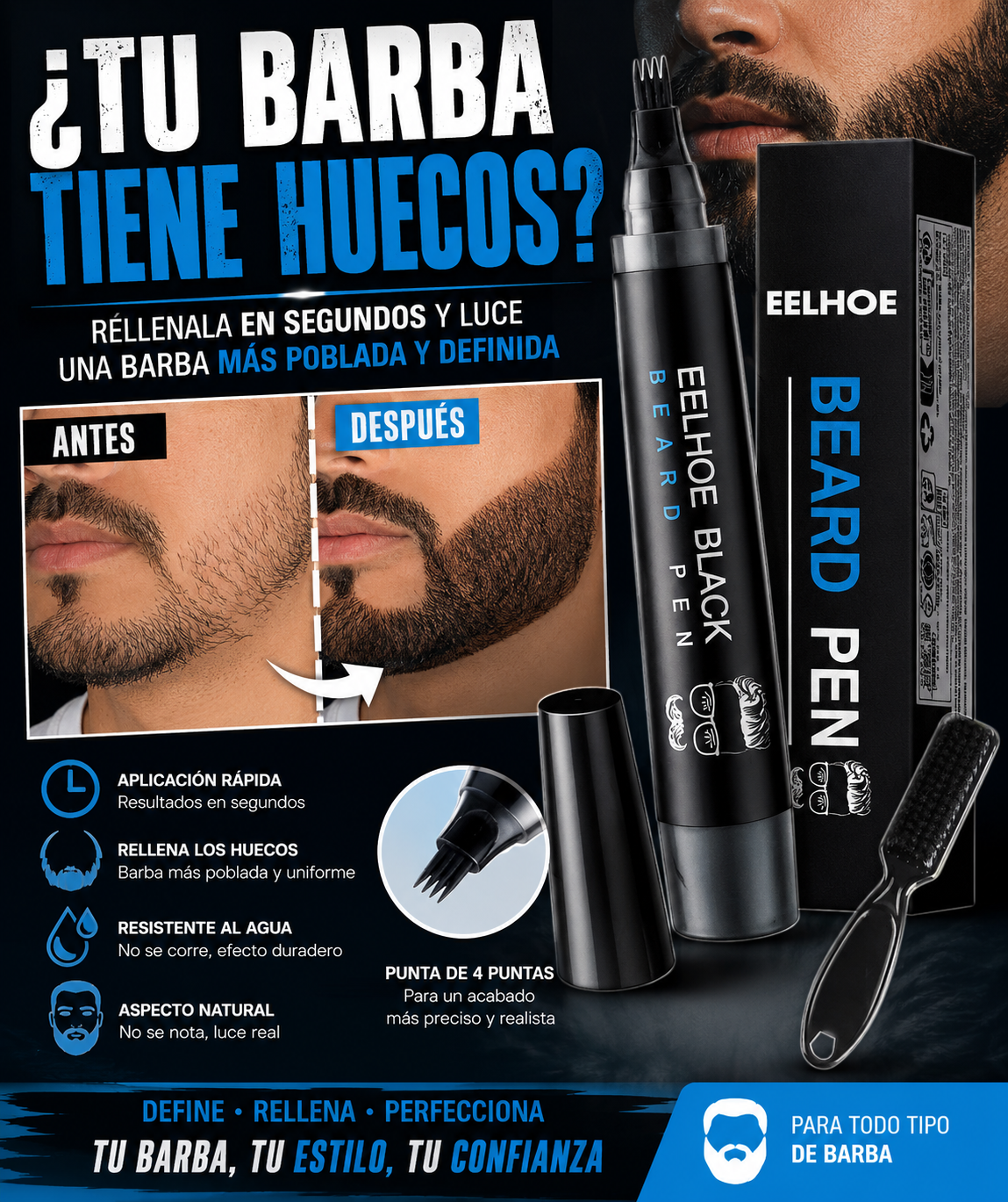 💣 BEARD PEN ⚡ TRANSFORMA TU BARBA EN MINUTOS