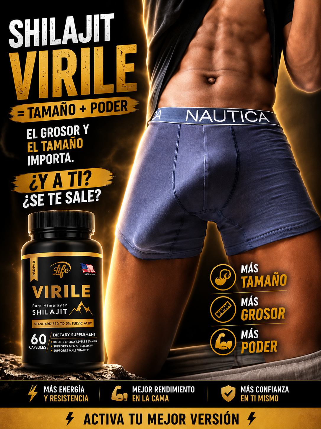 🔥 SHILAJIT VIRILE = TAMAÑO + PODER 🍆 TENERLO GRANDE NO ES PROBLEMA 💊