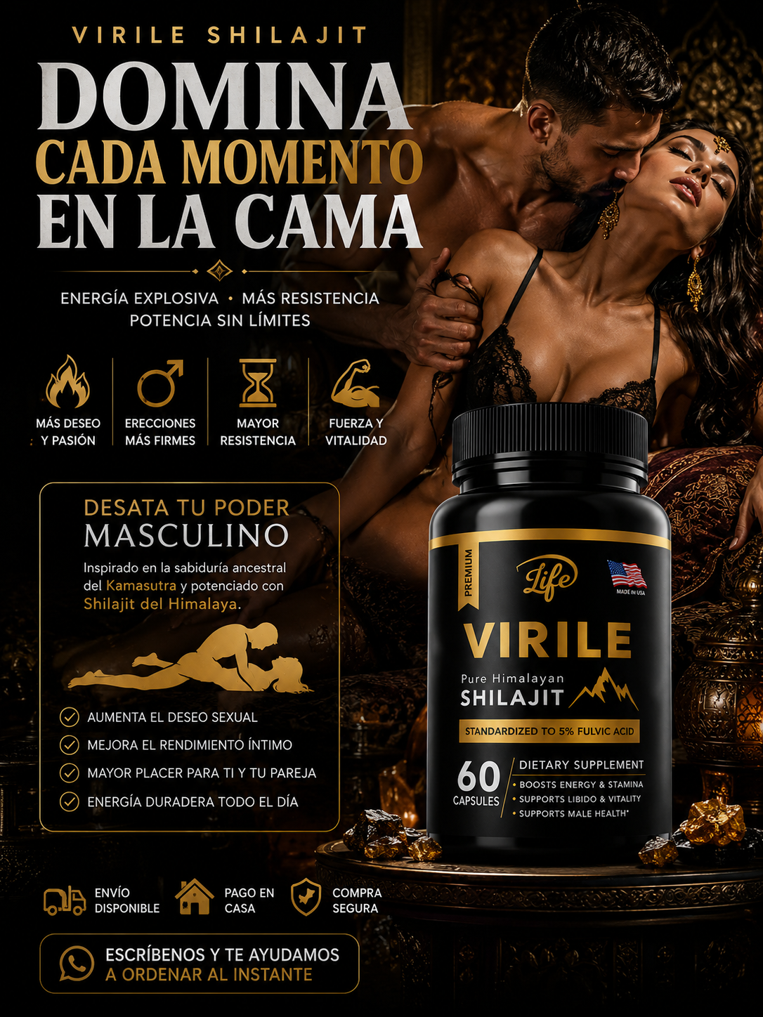 🔥 SHILAJIT VIRILE = TAMAÑO + PODER 🍆 TENERLO GRANDE NO ES PROBLEMA 💊