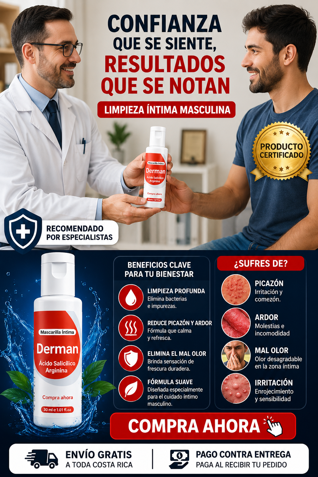 DERMAN -Elimina mal olor y picazón🔴