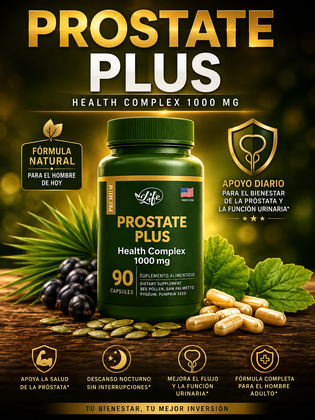 🌿 PROSTATE PLUS — TU PRÓSTATA NECESITA CUIDADO 💊