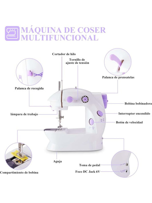 🧵 Mini Máquina de Coser Portátil y Eficiente